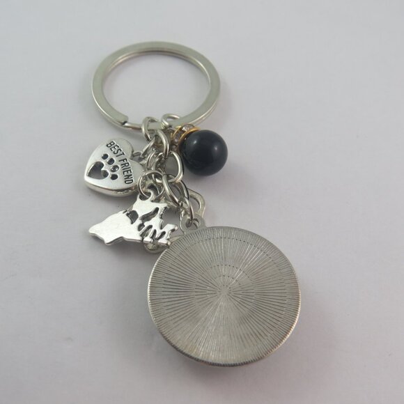 Paw Print Keychain Dog Lover Gift for Her Pet Owner Bag Accessory Animal Lover - Picture 4 of 4